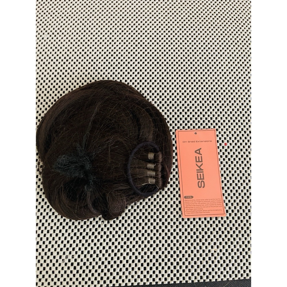 SEIKEA DIY Long Braided Ponytail Extension Wrap Around Hair Piece Dark Brown NEW